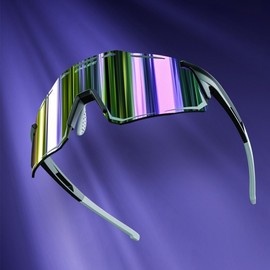 ENLEE Sports Goggles Bicycle Riding Glasses Outdoor Sunglasses Color Electroplated Polarized Frameless Windshield Electroplated Pink 2ea