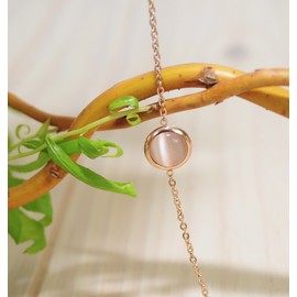 Kim Johanson women's stainless steel anklet, various models in silver with a strong lobster clasp, includes Jewellery pouch, Stainless Steel