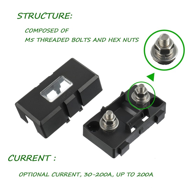 SIGANDG Midi Fuse Holder and 2 Pieces 40A Midi high