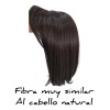 Vegas Extensión Toupe Peluquín Postizo Con Fleco Premium 34cm Clip