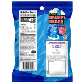 WARHEADS Care Bears - Sour Grumpy Bears - Blue Raspberry Flavor - 4.5 oz. Bags - 2 Pack