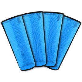 Wizbrio Premium Ventilated Horse Fly Boots & Fly Leggings Set of 4 – Loose-Fitting Fine Mesh with Stay-On Fasteners,Support Strips & Anti-Stomp Design – Breathable,Non-Slip,Sun Protection,Lake Blue