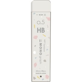 Tombow Pencil [Limited] Sharp Lead, Monograph MG, Sheer Stone Pattern, 0.5mm, HB, 40 Pcs R5-MGHB (Ash Gray)