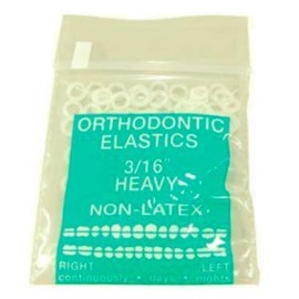 100 pack Orthodontic Elastic Bands 3/16 Inch diameter non latex - Great for Dreadlocks, Braids, Top knots