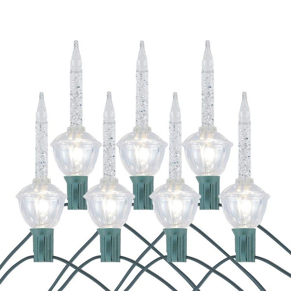 Novelty Lights, Inc. CL-Bubble-Set-7 Tradtional Bubble Light and Stringer Set,