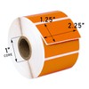 HOUSELABELS 2.25" x 1.25" Orange Address Labels on 1" Core