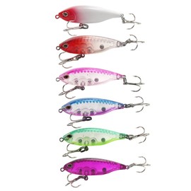 BESPORTBLE 6pcs Life-Like Artificial Fishing Bait Imitation Lures Built Sound Beads for Freshwater Fishing Includes Options
