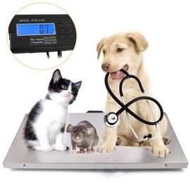 LIYUANJUN 440lb Digital Livestock Vet Scale, Digital Pet Scale for Dog Sheep Pig Goat, Heavy-Duty Platform Scale, Animal Scale Platform for Large Pets Postal Shipping Warehouse, KG/OZ/LB Units Switch