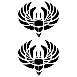 Imagnt Studio Set of 2 Boat Hull Vinyl Decals Beetle only for Scarab Boat, Restoration Stickers kit (Black, 5 inches)