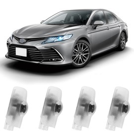 4Pcs Car Door Lights Logo Projector Compatible with Highlander/Camry/4runner/Sienna/Corolla/Tundra/Prius/Venza/Prado/Sequoia/Reiz/Previa/Alphard Model, 3D LED Car Welcome Projector Lights