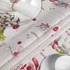 Fabric Tablecloth Washable Table Linen Tablecloth Cotton Polyester Berries Round