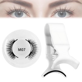 VONJUMA Magnetic Eyelashes, Magnetic Eyelashes Without Eyeliner, Magnetic Eyelashes, Magnetic Natural Look, No Glue Required, Eyelashes, Magnetic with Pliers, Easy to Wear and Remove