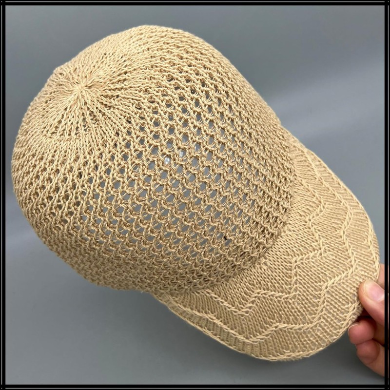 White Fang CZA116 Women's Straw Cap, Hat, Mesh, UV Protection,
