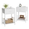 YAUKOMEL Nightstand Set of 2,End Table with Fabric Drawer,Side Table