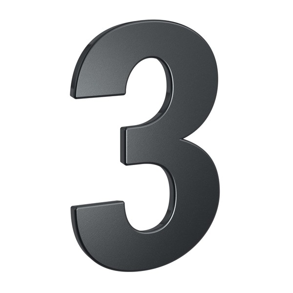 BASI House numbers made of steel in anthracite, numbers 0-9,