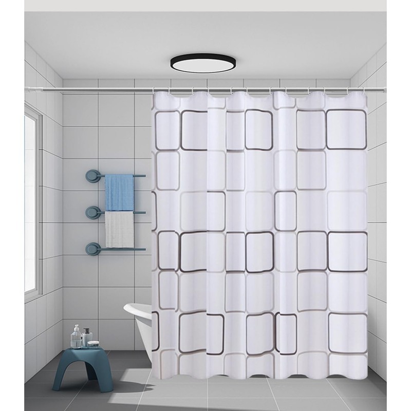 BERYART Waterproof Fabric Shower Curtain Liner - Soft Hotel Quality