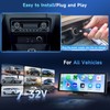 Podofo 10.26" Wireless CarPlay Car Stereo with 1080P Backup Camera,