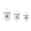 Franquihogar Set of 3 Vintage Enamelled Tins - Café (Coffee),