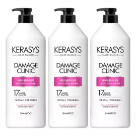 Kerassis 케라시스 데미지 클리닉 샴푸, 980ml, 3개 Keratis Damage Clinic Shampoo, 980ml, 3 Pieces