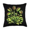 Venus Fly Trap Dionaea Muscipula Carnivorous Plant Throw Pillow