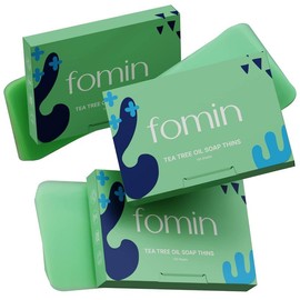 Fomin Antibacterial Paper Soap Sheets for Hand Washing - Tea Tree - Plastic-Free, Travel Size, Moisturizing Camping Mini Soap - Pack Size: 300 Sheets (3 Pack)