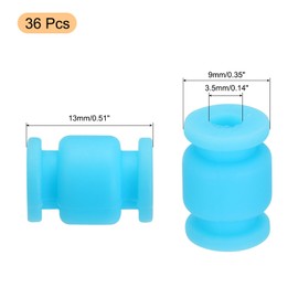 QUARKZMAN RC Anti-Vibration Rubber Balls for RC F4 F7 Flight Controller Gimbal M3.5 x 13 mm Shock Absorption Balls, RC Models DIY Drone Accessories (Blue) Pack of 36