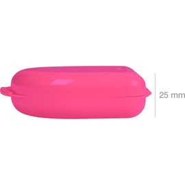 Wellsamed KFO Schienenbox Classic, Pink, zum Aufbewahren von Zahnspangen oder Zahnschienen