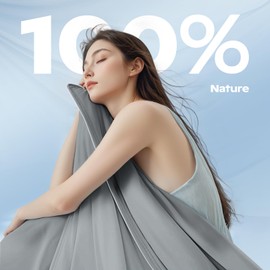 BestGlory Cooling Blankets for Hot Sleepers and Night Sweats, Double Side Cool Soft Lightweight and Breathable Absorb Heat Bed Cooling Blanket 50"×70" Inches, Gray