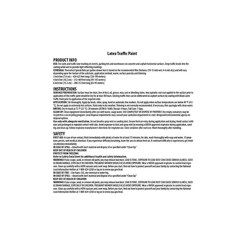 INSL-X INSL-X TP224209A-01 Acrylic Latex Traffic Paint, 1 Gallon, Handicap