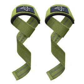 WSAKOUE Lifting Straps, Weightlifting Straps, Deadlift Straps with Padded Neoprene for Power Lifting, Bodybuilding, Gym Workout, Strength Training & Fitness Workout, Resistance - Army Green