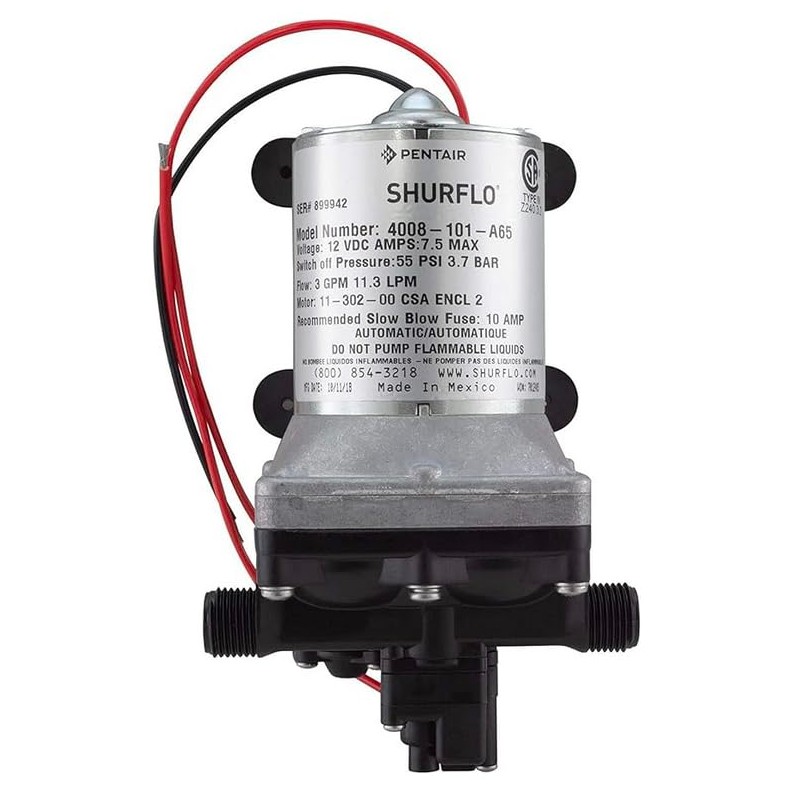 Shurflo 4008 101-A65 | 12V 3 Gallon RV replacement water