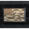 Brown/Tiger Stripe USA Flag Morale Patch. 2x3 Hook Patch. Made