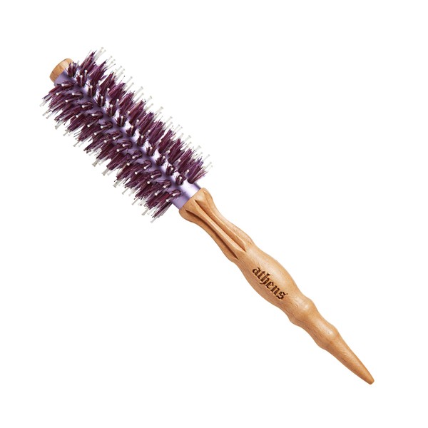 CELLREBORN Athens Goddess Hair Roll brush #0 (mini) Wave & Volume & Detangle in Jade Wood + UV Coating handle, Handmade in Korea (0)