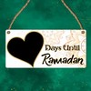 Days Until Ramadan Countdown Plaque - Decorative Wooden Hanging Sign