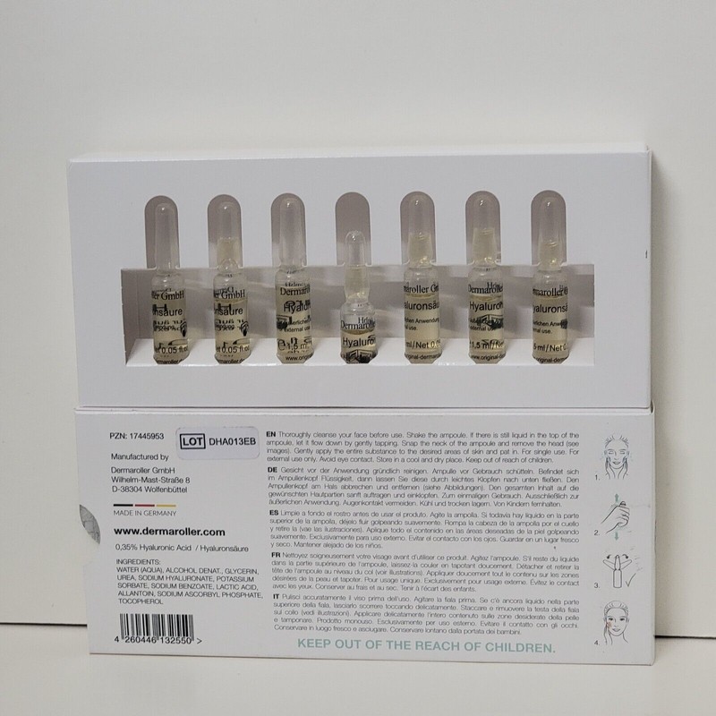 12M DERMAROLLER Hyaluronic Acid (7 x 0.05 fl oz /