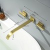 BEIYI Wall Mount Tub Filler Brushed Gold Bathtub Faucet Extra