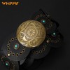 WHIPPY Western Leather Belts for Woman Concho Cowgirl Cowboy Disc