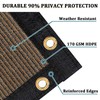 Shade&Beyond 4'x61' Brown Privacy Screen Fence Cover 170 GSM Fencing