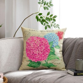 TRENDIN Floral Pillow Cover 18x18, Spring Decorative Pillow Cover for Couch Bed Sofa Living Room, Easter Throw Pillow Cushion Case, Farmhouse Easter Decorations PL1234TR