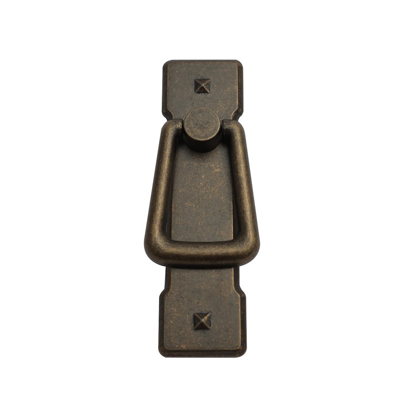 HARMAC HOUSE Vintage Drop Handles 2 Pack Antique Bronze Door