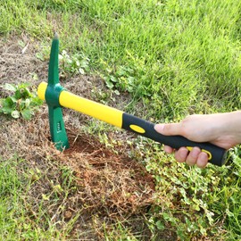 Lothee 6 PCS Pick Mattock Hoe 15 Inch Heavy Duty 1.5Lbs Forged Garden Pick Axe with Rubber Non-Slip Handle Weeding Mattock Hoe Agriculture Hand Tools for Weeding Cultivating Camping or Prospecting