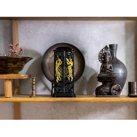 Zushi (No.3 Mokuma) Black _ Buddha Statue Takaoka Copperware