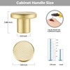 30 Pack Brushed Gold Cabinet Knobs, 1-3/16 Inch (30mm) Round
