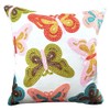 ZUODU 45cmx45cm Embroidered Cotton Decorative Throw Pillow Cover Butterfly Cushion