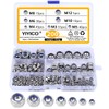 YIYICO Self-Locking Nuts Assortment Hex Nuts Locking Nuts 200 Pieces