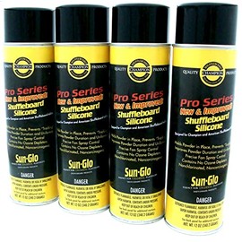 Sun-Glo Pro Silicone Shuffleboard Table Spray Set of 4 SunGlo Shuffle Boards