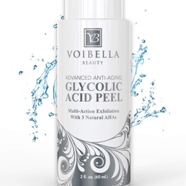 Glycolic Acid Peel - Chemical Peel For Face - Resurfacing Exfoliant for Sensitive Skin w Lactic & Pyruvic Fruit Acid (AHA) - Facial Exfoliator Kit & Mask for Dark Spots & Acne Scars Look Treatment