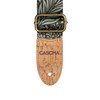 Cascha Vegan Guitar Strap with Leaf Pattern, Polyester with Cork