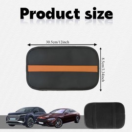 Zufoty Car Center Console Cover, Universal Leather Waterproof Armrest Seat Box Cover Protector, Car Armrest Storage Box Mat, Comfortable Car Decor Accessories Fit for Most Cars, Vehicles, SUVs