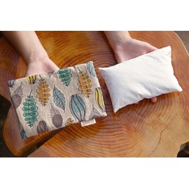 Cherry Stone Pillow Baby - Heat Cushion Baby - Grain Pillow Baby - Heat Cushion Children - Cherry Stone Pillow Children (20 x 12 cm) Wheat and Lavender Seeds - Includes Washable Cover